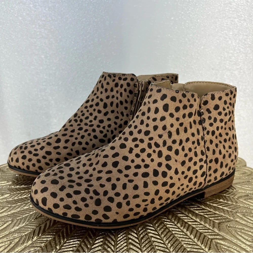 Cat & Jack Leopard Print Ankle‎ Boots | Girls Size 4